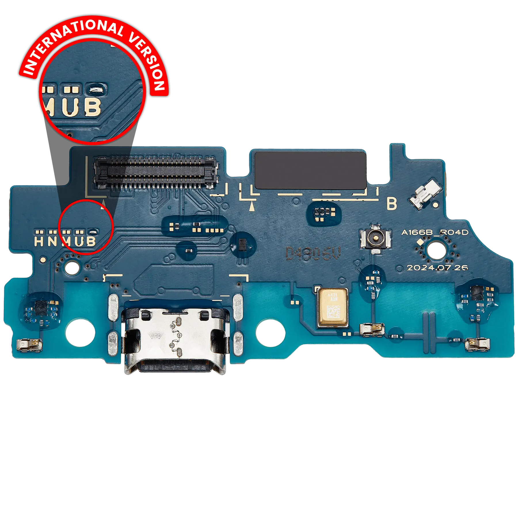 Charging Port With Board Compatible For Samsung Galaxy A16 5G (A166 / 2024) (International Version) (Premium)