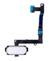 Replacement Home Button With Flex Cable Compatible For Samsung Galaxy S6 Edge Plus (White Pearl)
