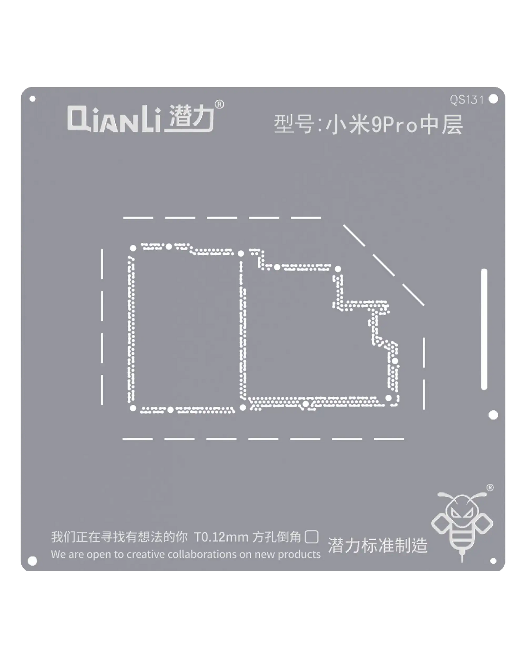 Bumblebee Stencil (QS131) For Xiaomi 9 Pro Middle Layered (Qianli)