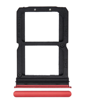 Replacement Sim Card Tray Compatible For OnePlus 6 (A6000 / A6003) (Amber Red)