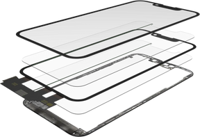 4 in 1 Short Flex (Digitizer Touch With Glass + OCA + Frame Pre-installed) Compatible For iPhone 13 Pro (OCA Master)