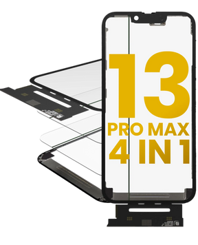 4 in 1 Short Flex (Digitizer Touch With Glass + OCA + Frame Pre-installed) Compatible For iPhone 13 Pro Max (OCA Master)