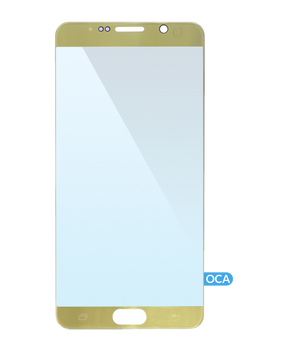 Front Glass With OCA Pre-Installed Compatible For Samsung Galaxy Note 5 Replacement  (Gold)