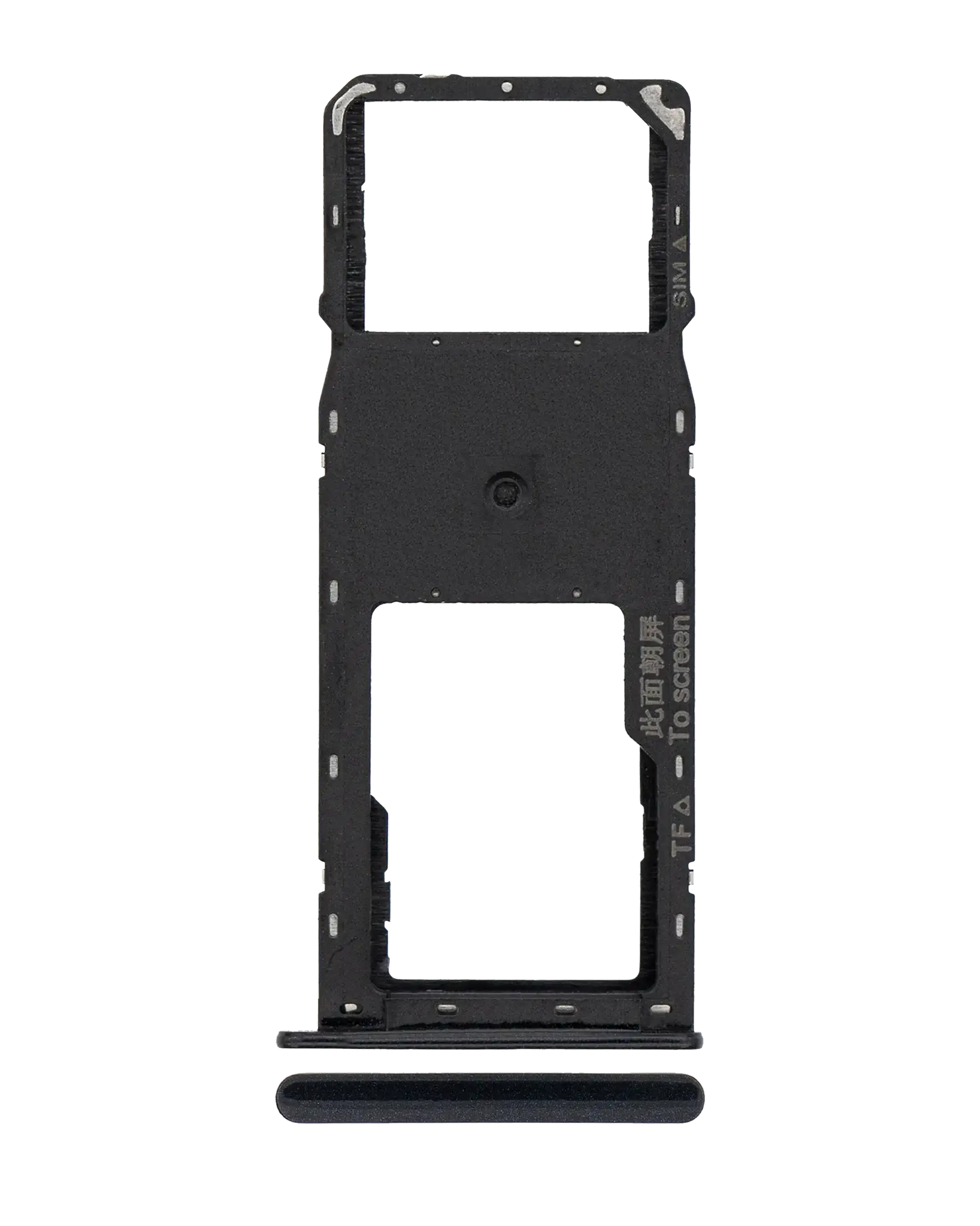 Single Sim Card Tray Compatible For Samsung Galaxy A10S (A107 / 2019) / A20S (A207 / 2019) (Black)