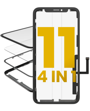 4 in 1 (Glass With OCA Pre-Installed + Frame + Digitizer ) Compatible For iPhone 11 (OCA Master)