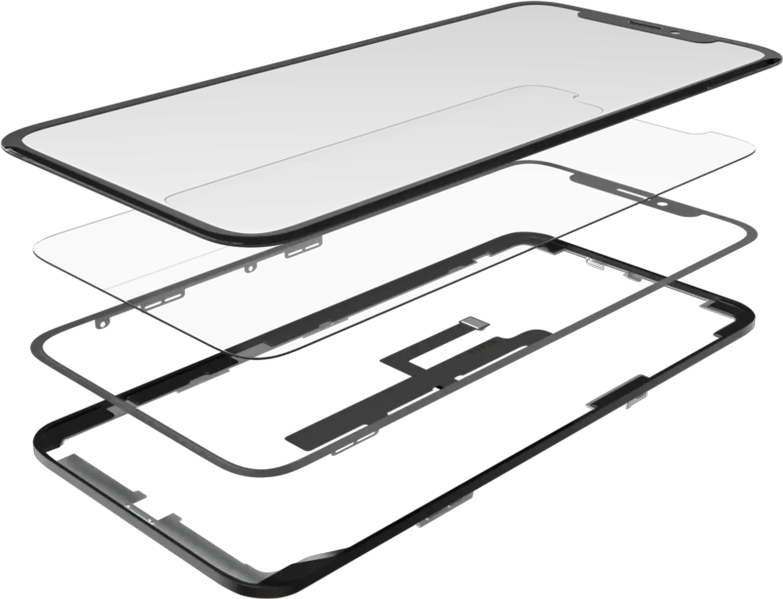 4 in 1 (Glass With OCA Pre-Installed + Frame + Digitizer ) Compatible For iPhone 11 (OCA Master)