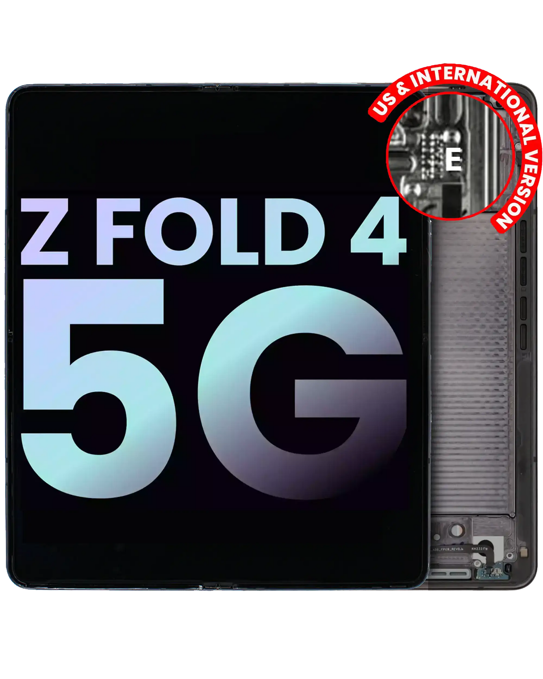 Replacement Inner OLED Assembly With Frame Compatible For Samsung Galaxy Z Fold 4 5G (US & International) (Service Pack) (Phantom Black)