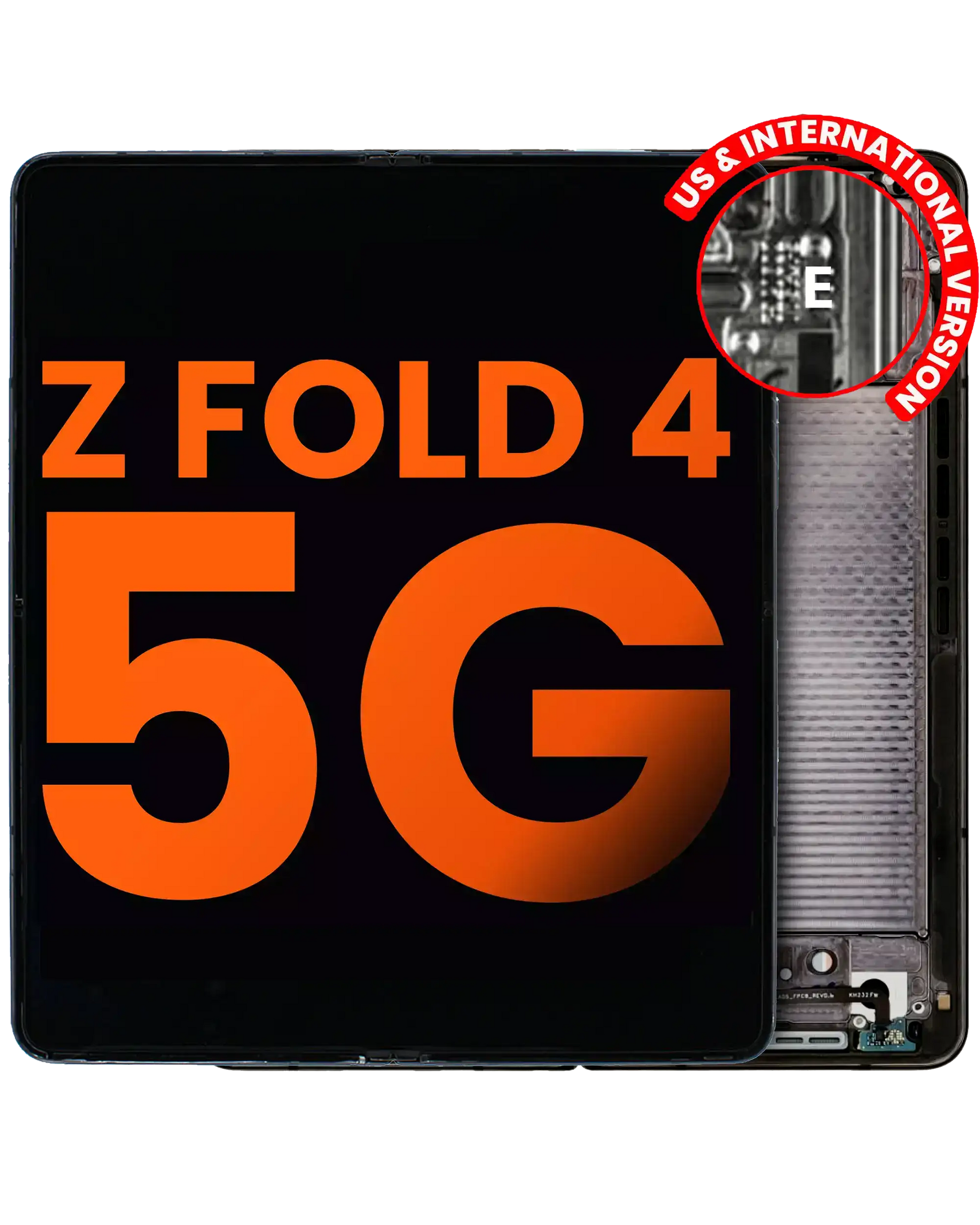 Inner OLED Assembly With Frame Compatible For Samsung Galaxy Z Fold 4 5G Replacement  (US & International) (Blemish: Grade D) (Phantom Black)