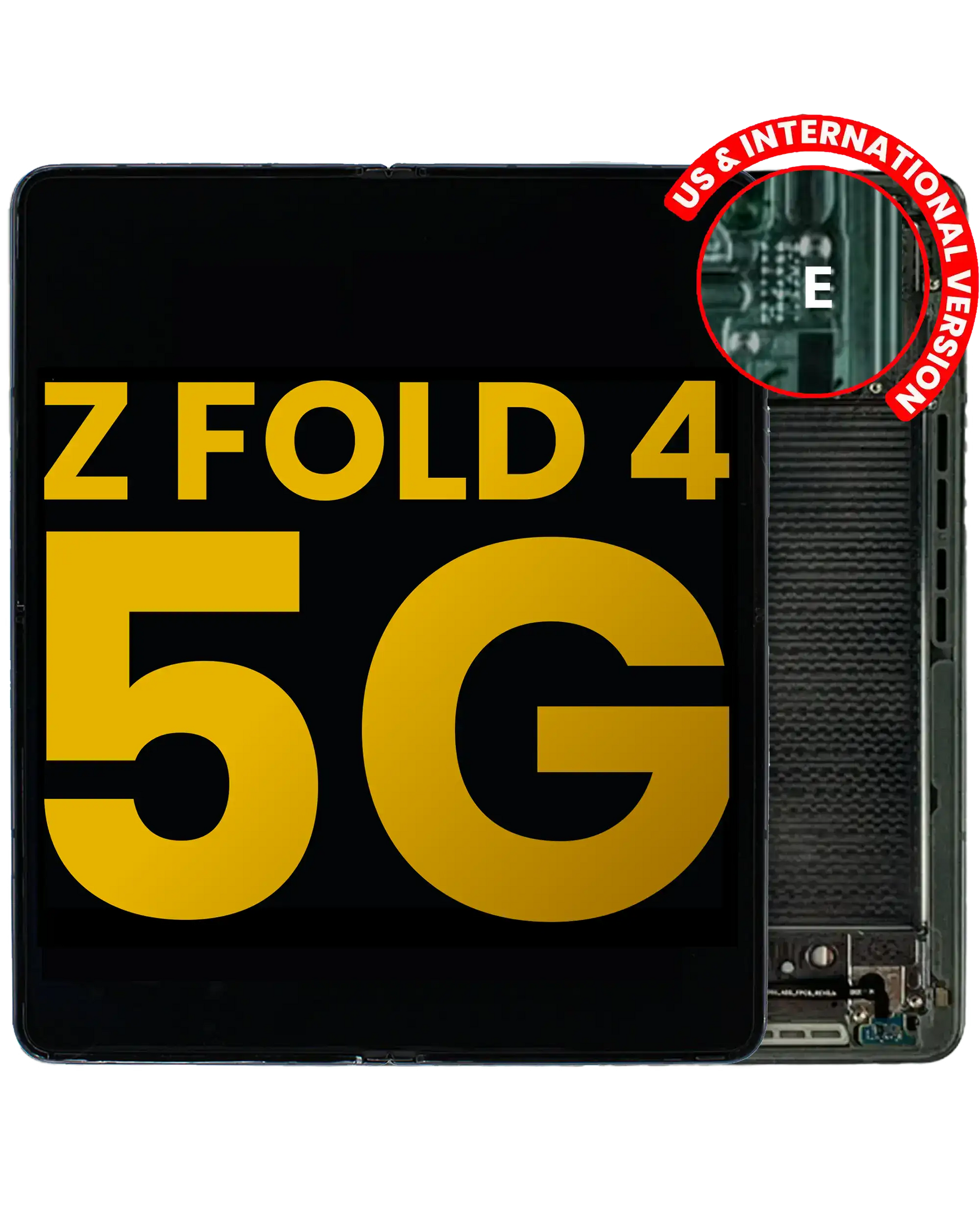 Inner OLED Assembly With Frame Compatible For Samsung Galaxy Z Fold 4 5G Replacement (US & International) (Refurbished) (Graygreen)