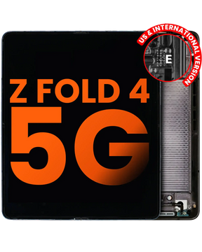 Inner OLED Assembly With Frame Compatible For Samsung Galaxy Z Fold 4 5G Replacement (US & International) (Blemish: Grade B) (Phantom Black)