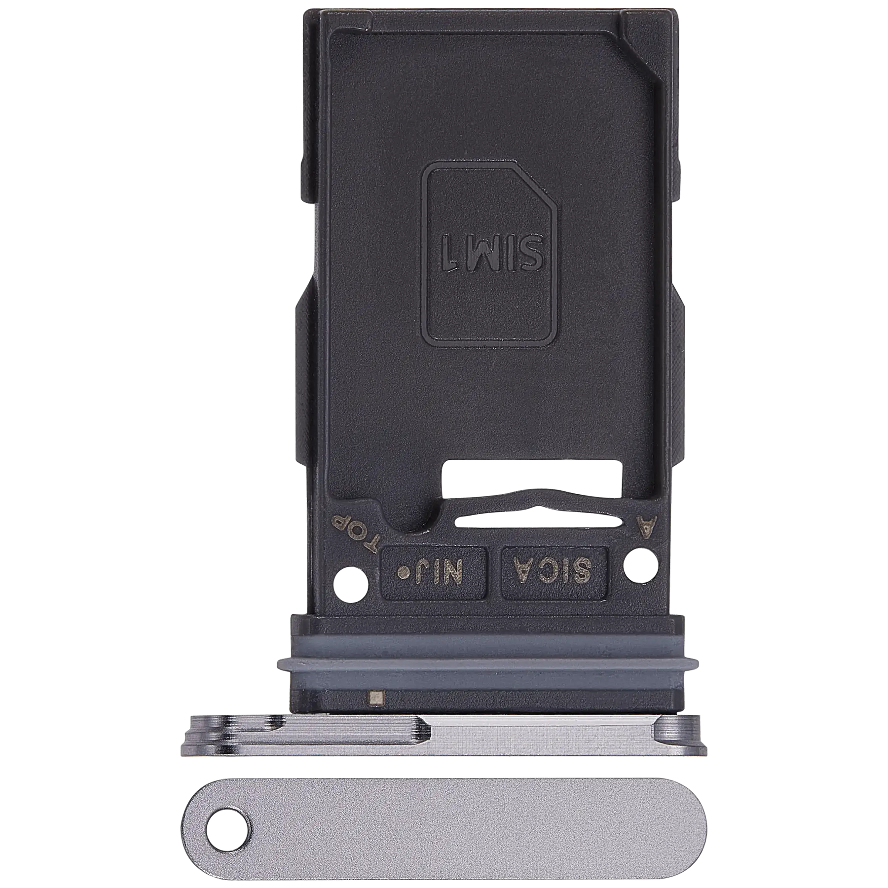 Replacement Single Sim Card Tray Compatible For Samsung Galaxy S25 / S25 Plus (Premium) (Silver Shadow)