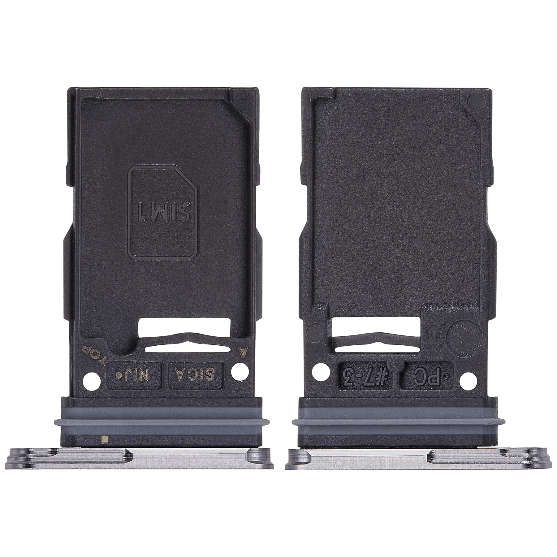 Single Sim Card Tray Replacement Compatible For Samsung Galaxy S25 / S25 Plus (Premium) (Silver Shadow)