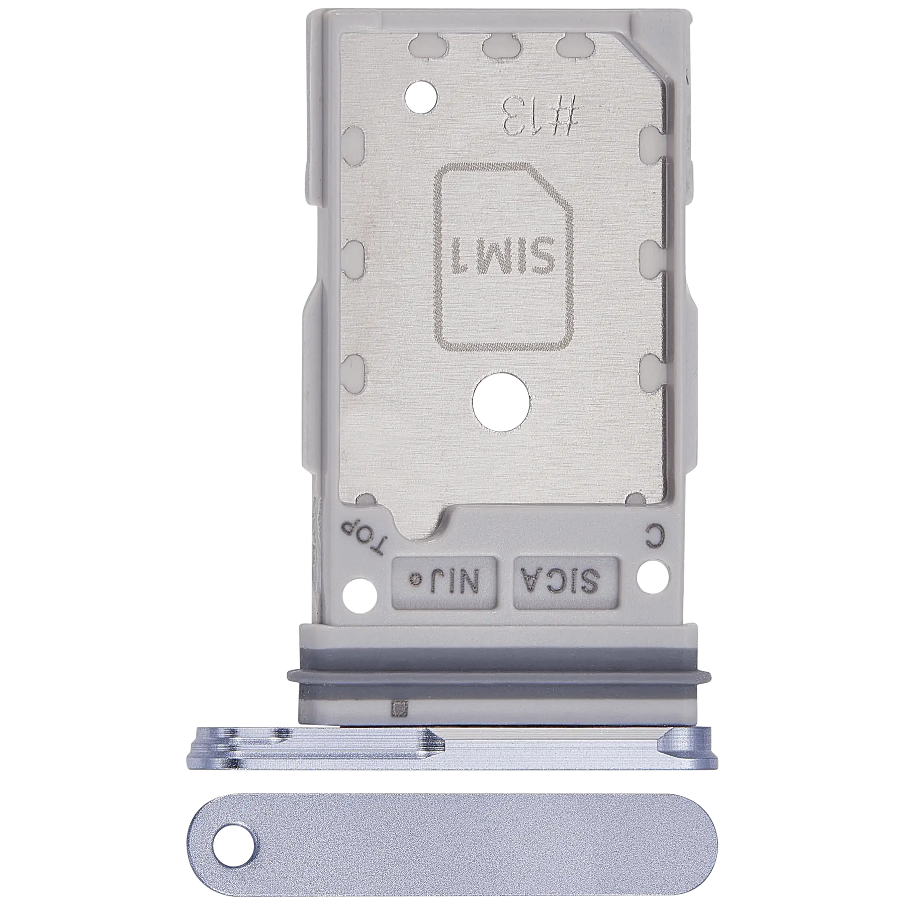 Dual Sim Card Tray Compatible For Samsung Galaxy S25 / S25 Plus Replacement (Premium) (Iceblue)