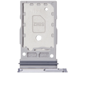 Dual Sim Card Tray  Replacement Compatible For Samsung Galaxy S25 / S25 Plus (Premium) (Silver Shadow)