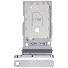 Dual Sim Card Tray Replacement  Compatible For Samsung Galaxy S25 / S25 Plus (Premium) (Silver Shadow)