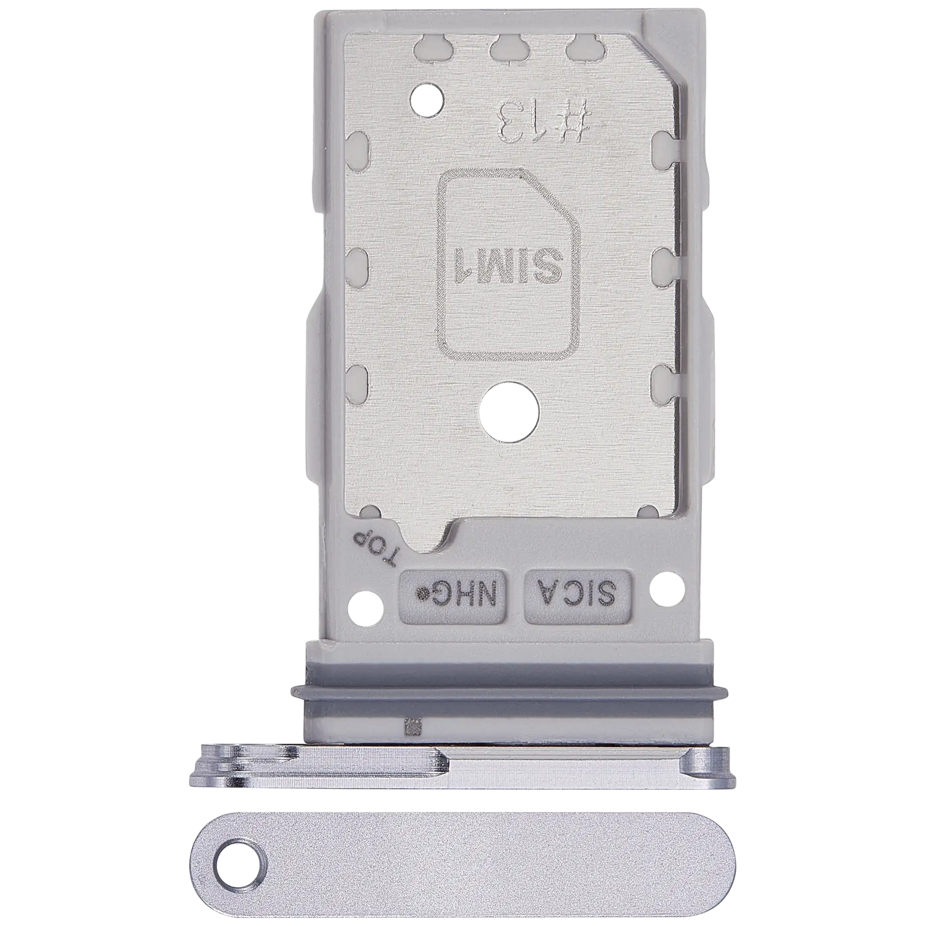 Dual Sim Card Tray  Replacement Compatible For Samsung Galaxy S25 / S25 Plus (Premium) (Silver Shadow)