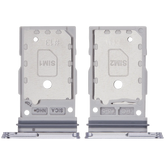 Dual Sim Card Tray Replacement  Compatible For Samsung Galaxy S25 / S25 Plus (Premium) (Silver Shadow)