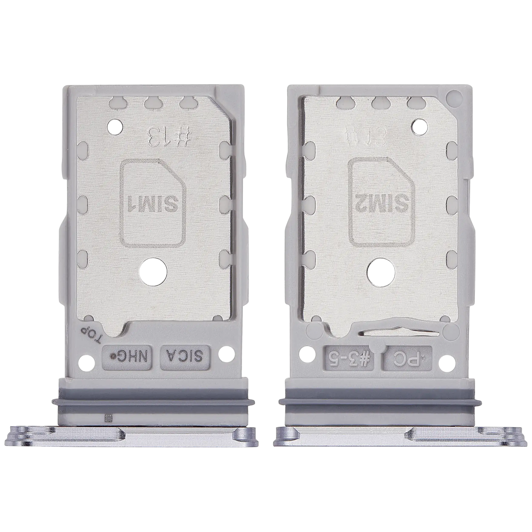 Dual Sim Card Tray  Replacement Compatible For Samsung Galaxy S25 / S25 Plus (Premium) (Silver Shadow)