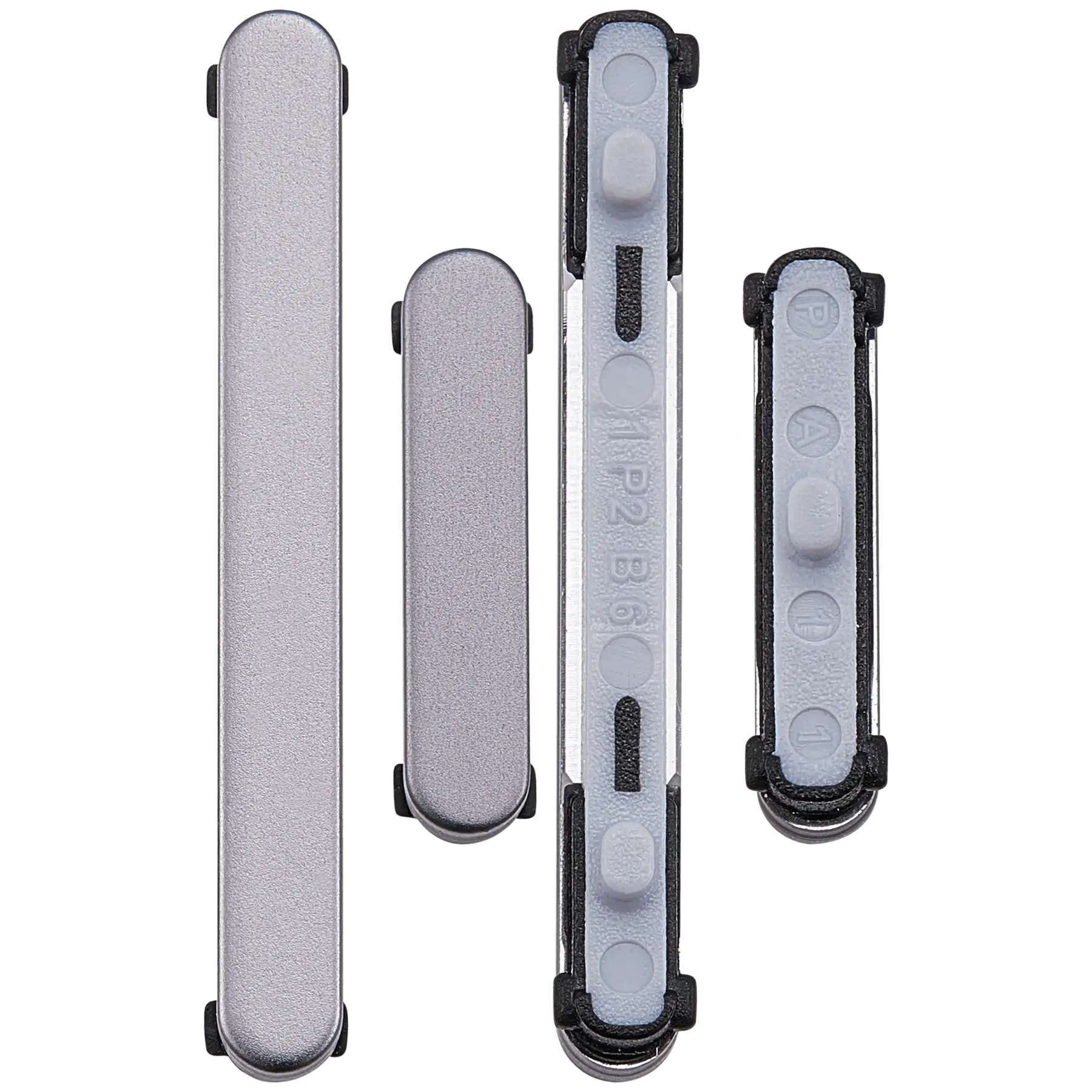 Hard Buttons Replacement (Power / Volume) Compatible For Samsung Galaxy S25 / S25 Plus (Premium) (Silver Shadow)