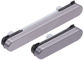 Hard Buttons Replacement (Power / Volume) Compatible For Samsung Galaxy S25 / S25 Plus (Premium) (Silver Shadow)