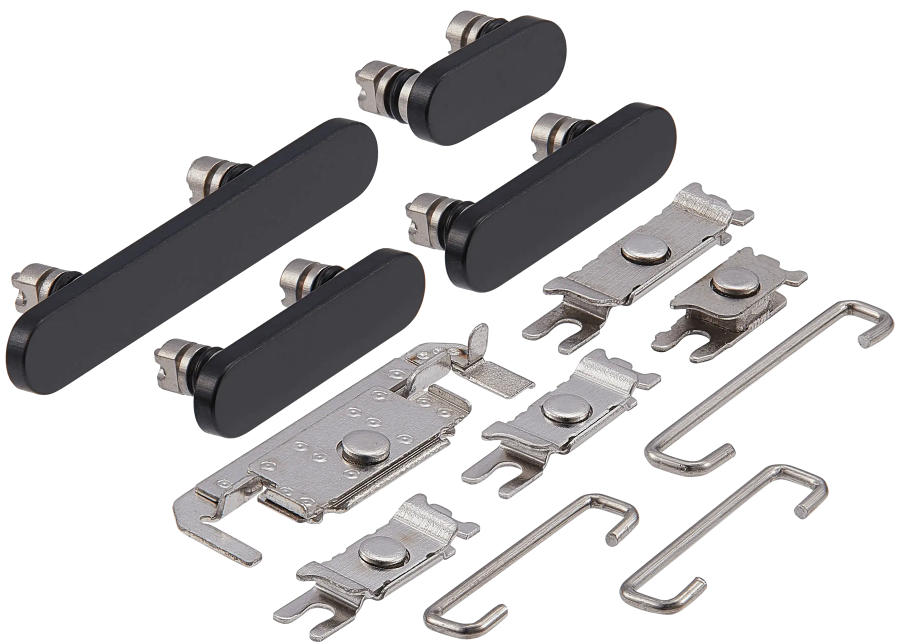 Hard Buttons (Power / Volume / Switch) Compatible For iPhone 16 Pro / 16 Pro Max (Black Titanium)