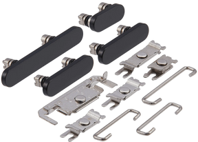 Hard Buttons (Power / Volume / Switch) Compatible For iPhone 16 Pro / 16 Pro Max (Black Titanium)