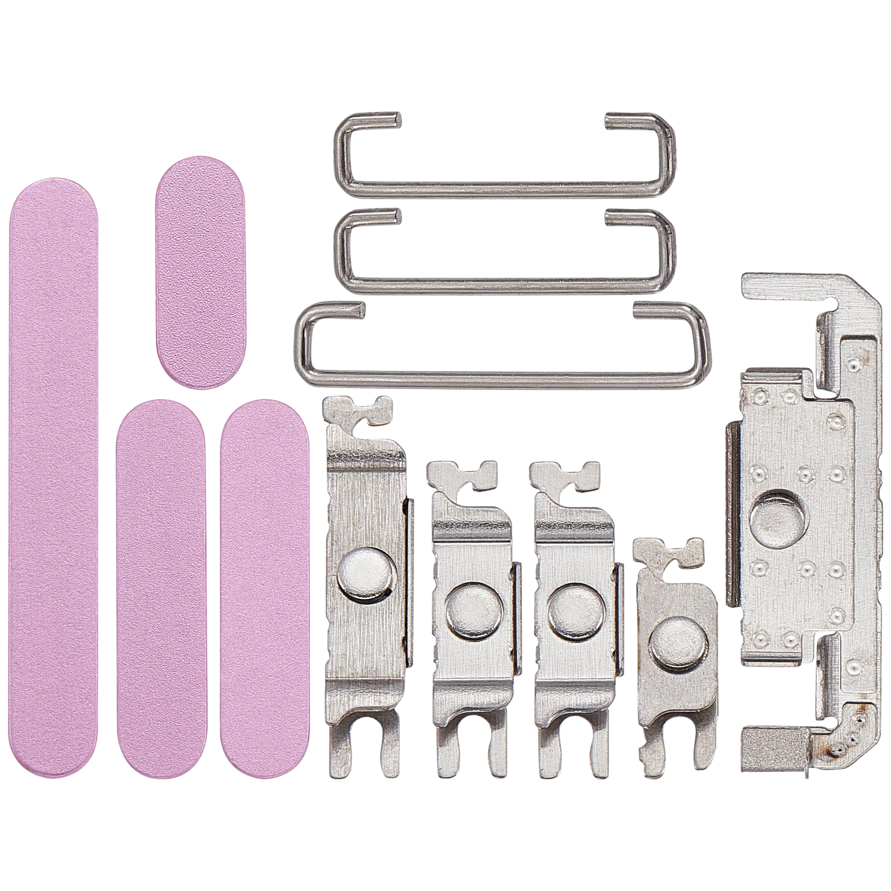 Hard Buttons (Power / Volume / Switch) Compatible For iPhone 16 / 16 Plus (Pink)