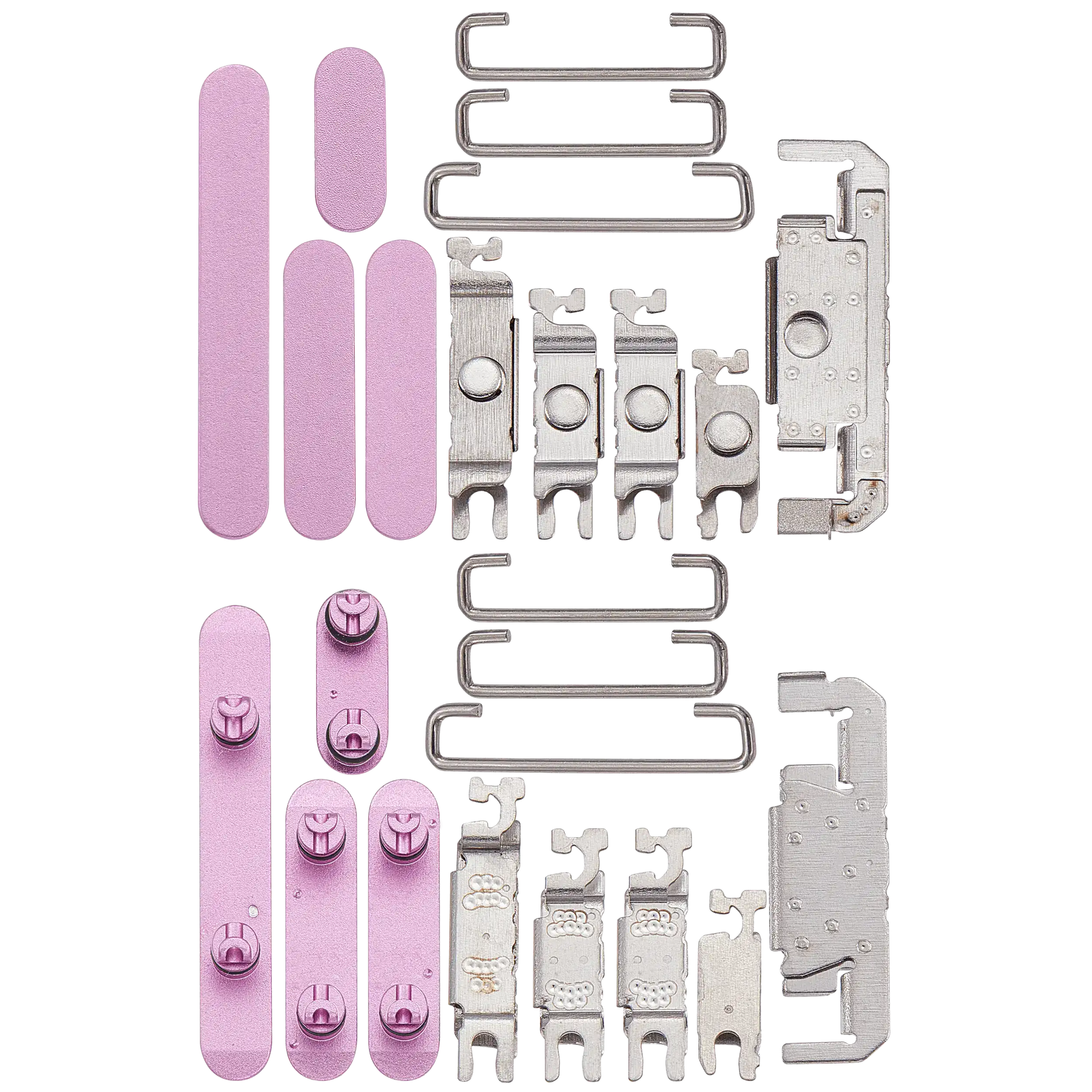 Hard Buttons (Power / Volume / Switch) Compatible For iPhone 16 / 16 Plus (Pink)