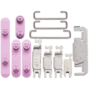 Hard Buttons (Power / Volume / Switch) Compatible For iPhone 16 / 16 Plus (Pink)