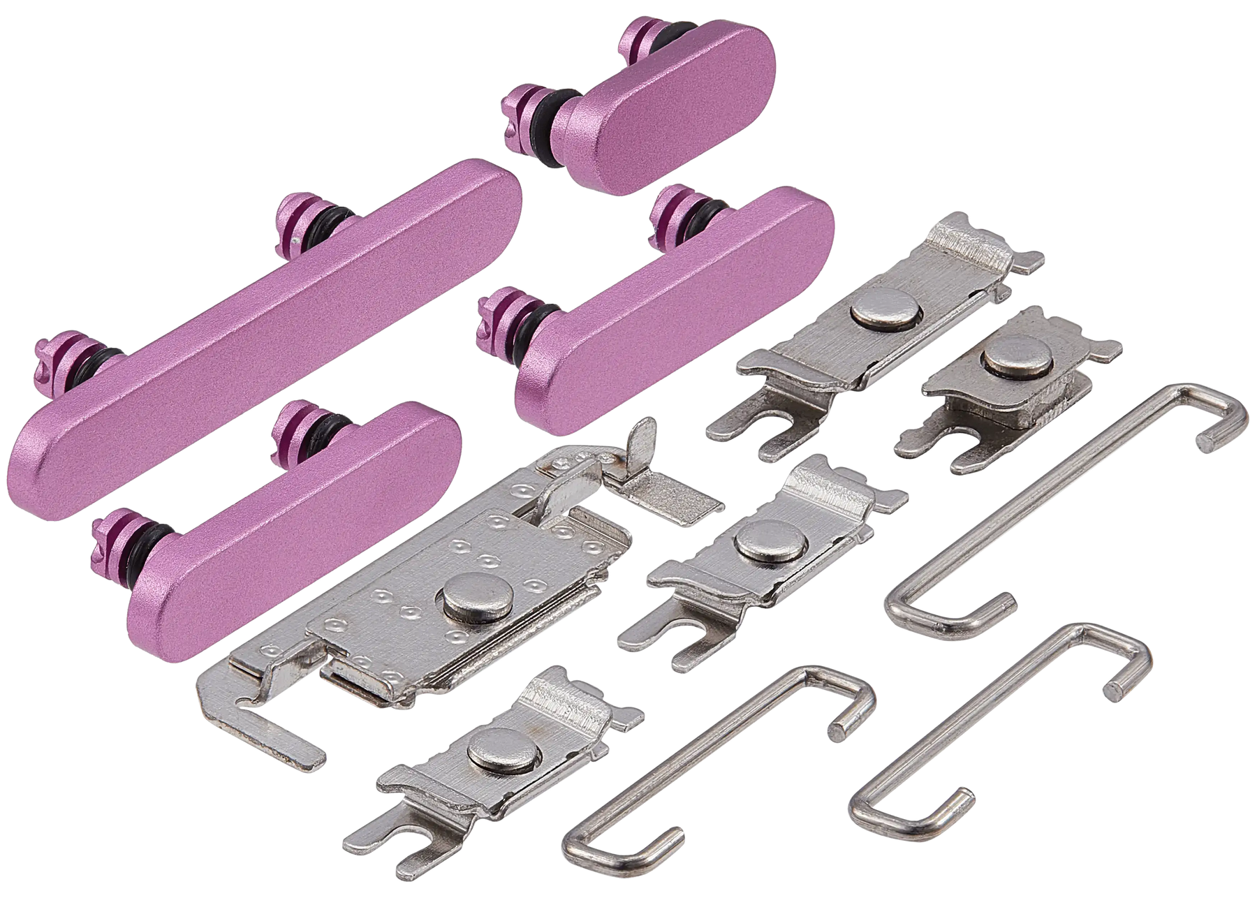 Hard Buttons (Power / Volume / Switch) Compatible For iPhone 16 / 16 Plus (Pink)