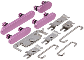 Hard Buttons (Power / Volume / Switch) Compatible For iPhone 16 / 16 Plus (Pink)