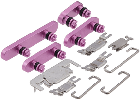 Hard Buttons (Power / Volume / Switch) Compatible For iPhone 16 / 16 Plus (Pink)