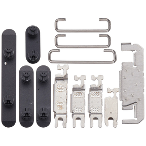 Hard Buttons (Power / Volume / Switch) Compatible For iPhone 16 / 16 Plus (Black)