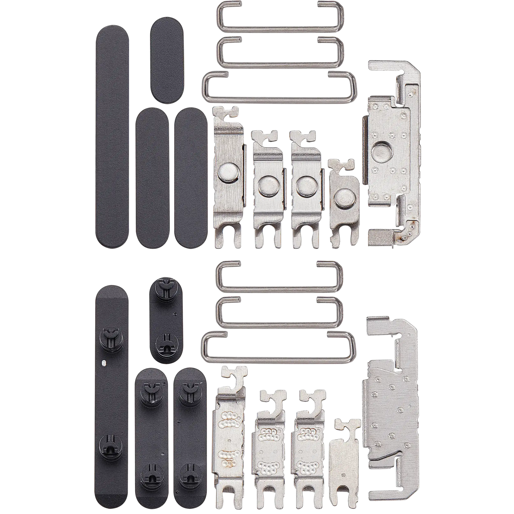 Hard Buttons (Power / Volume / Switch) Compatible For iPhone 16 / 16 Plus (Black)