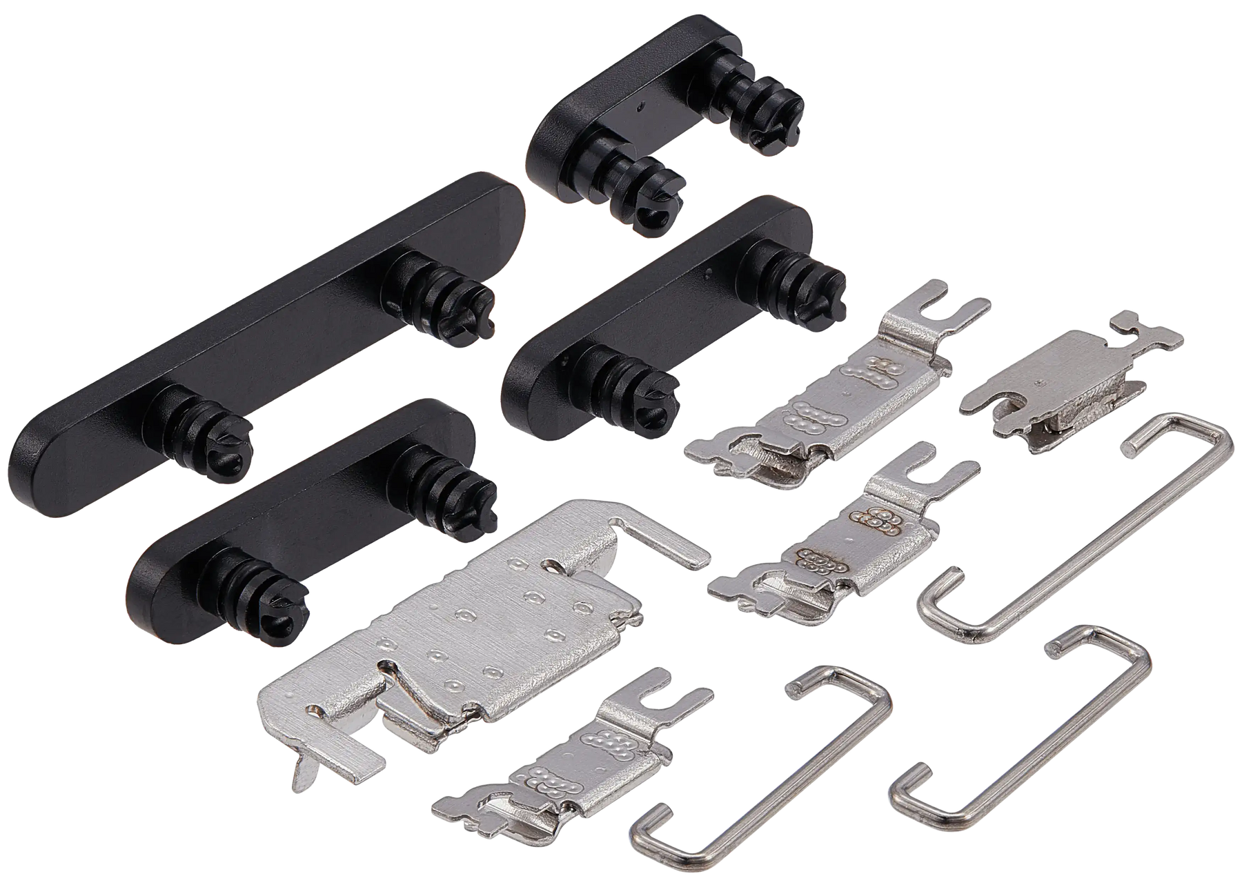 Hard Buttons (Power / Volume / Switch) Compatible For iPhone 16 / 16 Plus (Black)