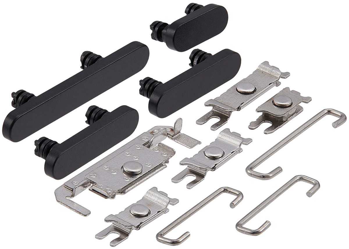 Hard Buttons (Power / Volume / Switch) Compatible For iPhone 16 / 16 Plus (Black)