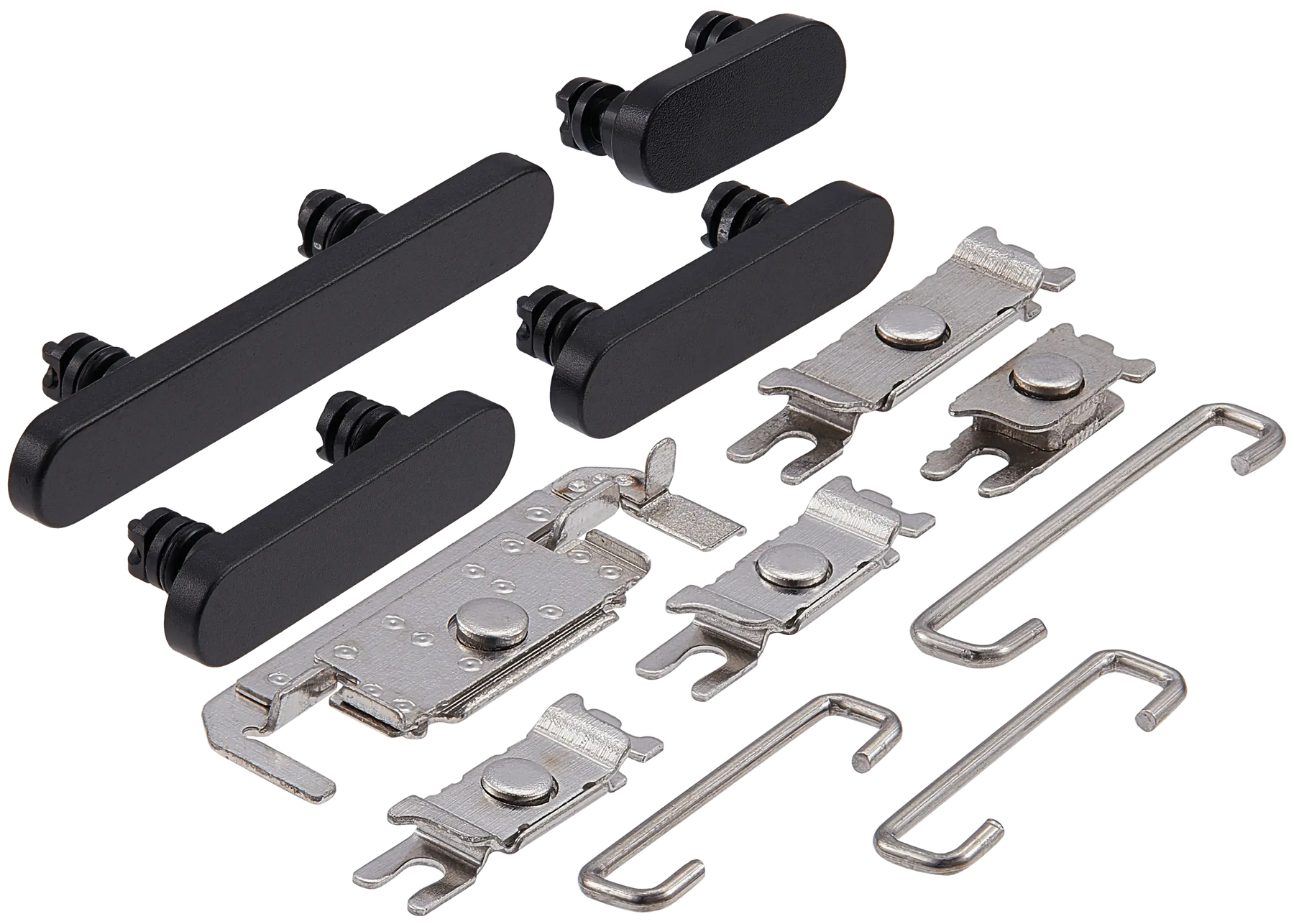 Hard Buttons (Power / Volume / Switch) Compatible For iPhone 16 / 16 Plus (Black)