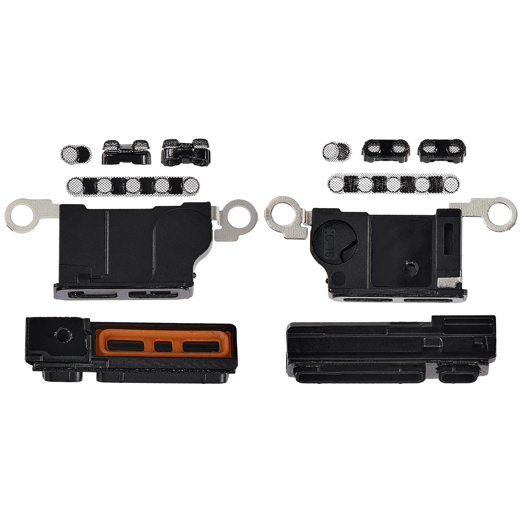 Loudspeaker / Mic Mesh Compatible For iPhone 16 Pro Max (Black Titanium) (10 Pack)