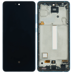 Replacement OLED Assembly With Frame Compatible For Samsung Galaxy A52 4G (A525 / 2021) / A52 5G (A526 / 2021) / A52S 5G (A528 / 2021) (6.36") (Vemake) (Awesome Blue)