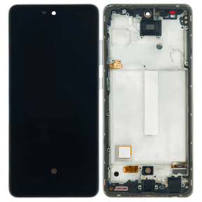 Replacement OLED Assembly With Frame Compatible For Samsung Galaxy A52 4G (A525 / 2021) / A52 5G (A526 / 2021) / A52S 5G (A528 / 2021) (6.36") (Vemake) (Awesome White)
