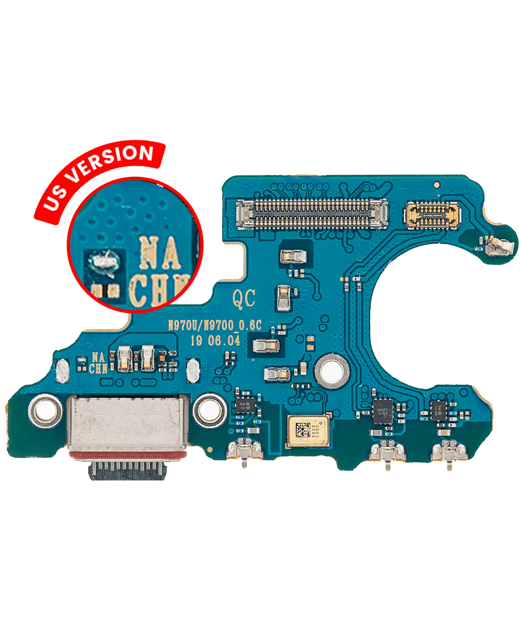 Replacement Charging Port With Board Compatible For Samsung Galaxy Note 10 (N970U) (US Version) (Service Pack)