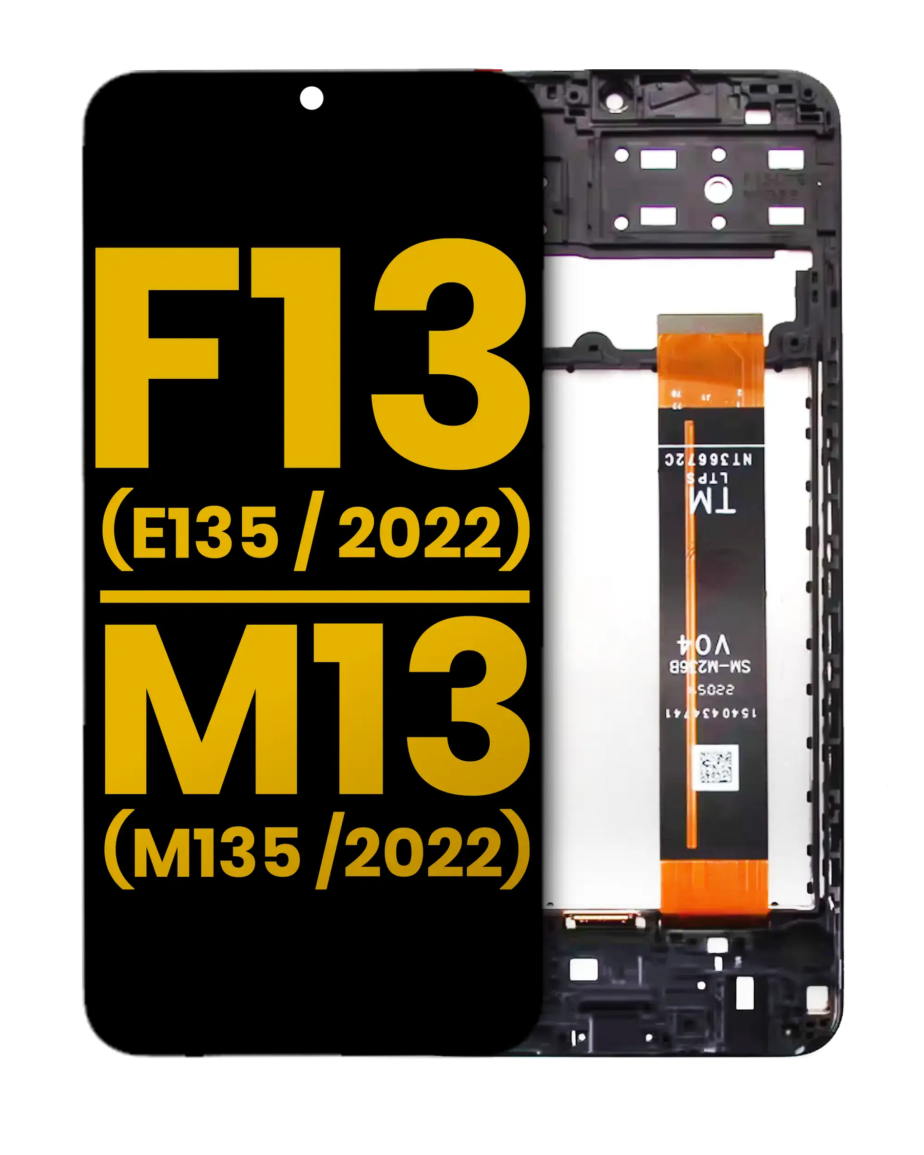 LCD Assembly With Frame Compatible For Samsung Galaxy F13 (E135 / 2022) / M13 (M135 / 2022)(Refurbished) (All Colors)