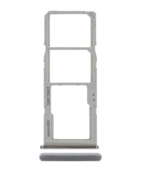 Dual Sim Card Tray Replacement Compatible For Samsung Galaxy A70 (A705 / 2019) (Silver)