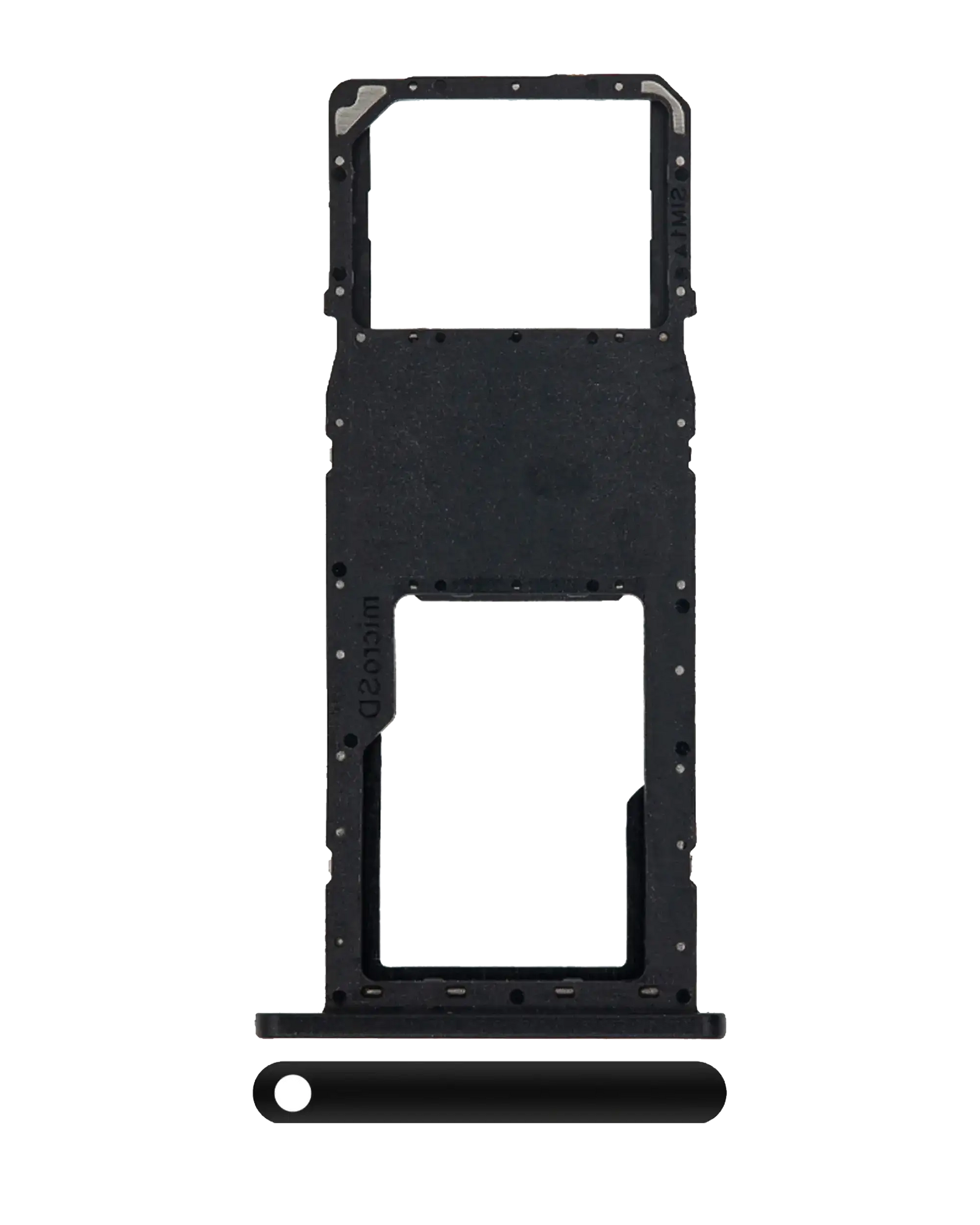 Single Sim Card Tray Compatible For Samsung Galaxy A11 (A115 / 2020) (Black)