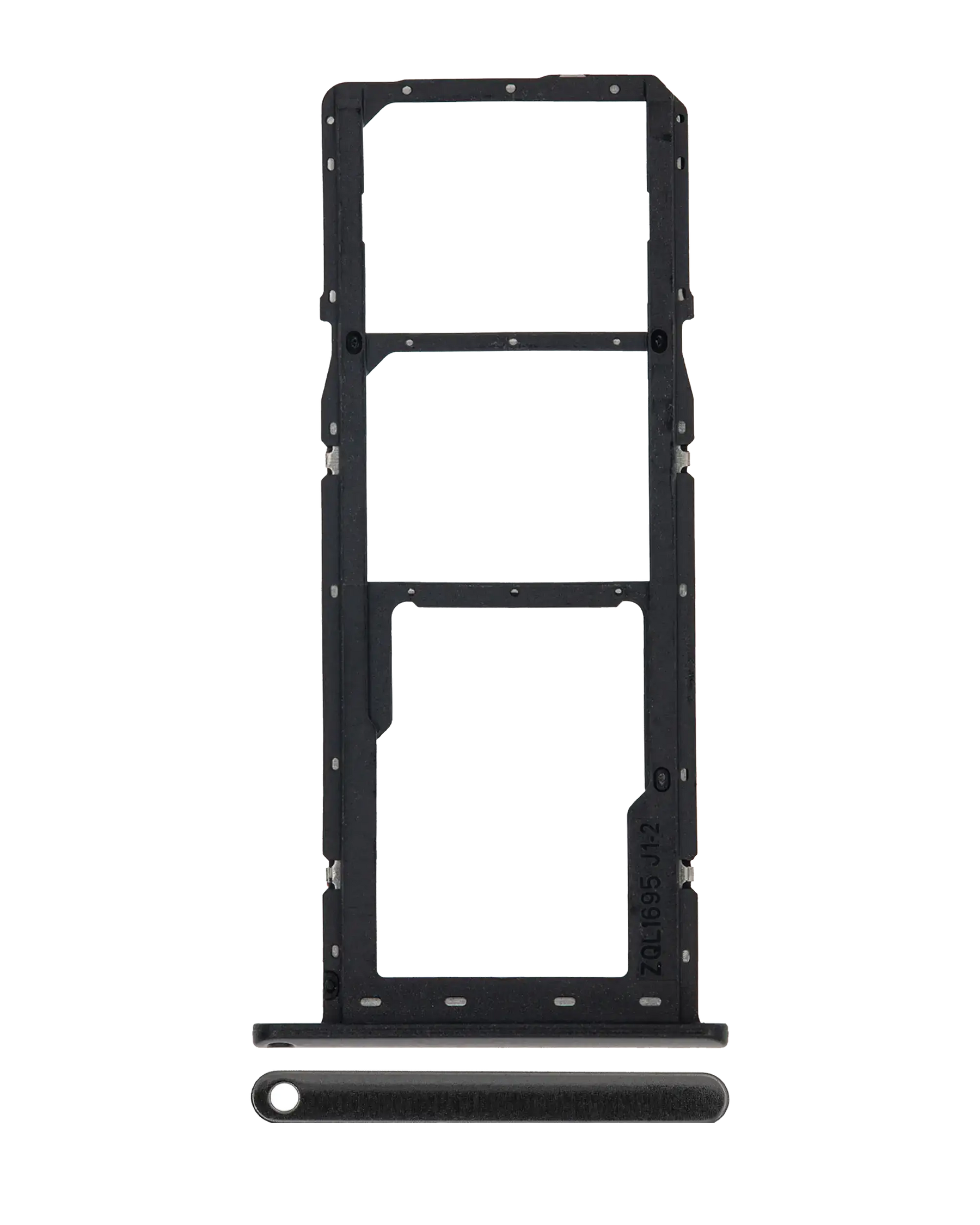 Dual Sim Card Tray Compatible For Samsung Galaxy A11 (A115 / 2020) (Black)