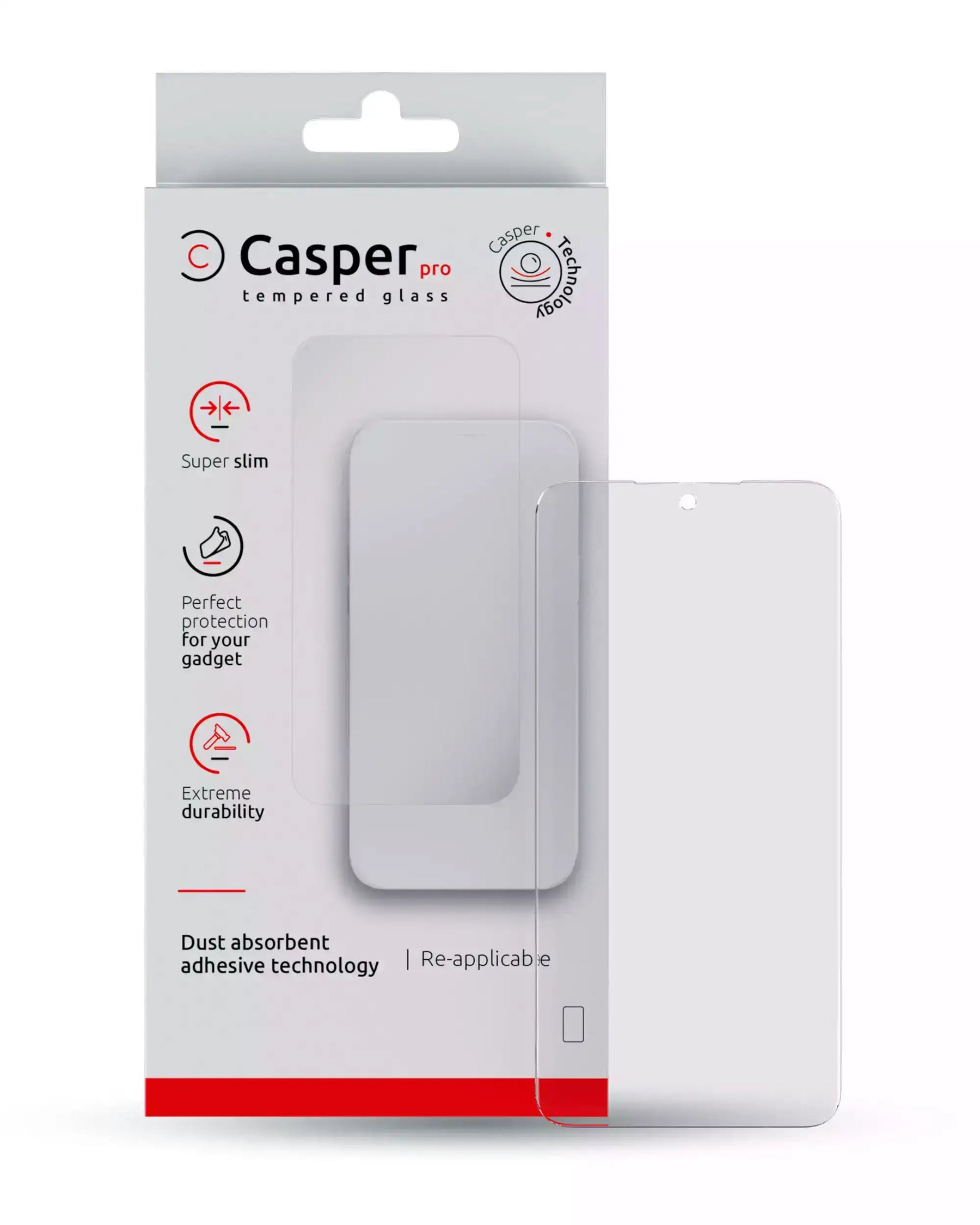 Casper Pro Tempered Glass Replacement Compatible For Samsung Galaxy A51 4G (A515 / 2019) / A51 5G (A516 / 2020) (Retail Pack) (Clear)