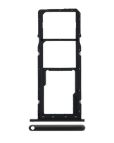 Dual Sim Card Tray Compatible For Samsung Galaxy A01 (A015 / 2020) (Black)
