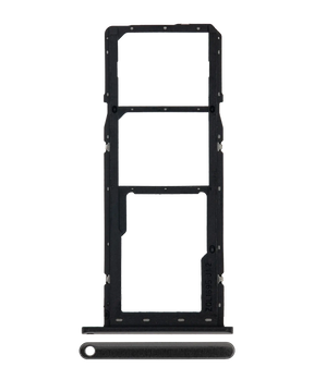 Dual Sim Card Tray Compatible For Samsung Galaxy A01 (A015 / 2020) (Black)