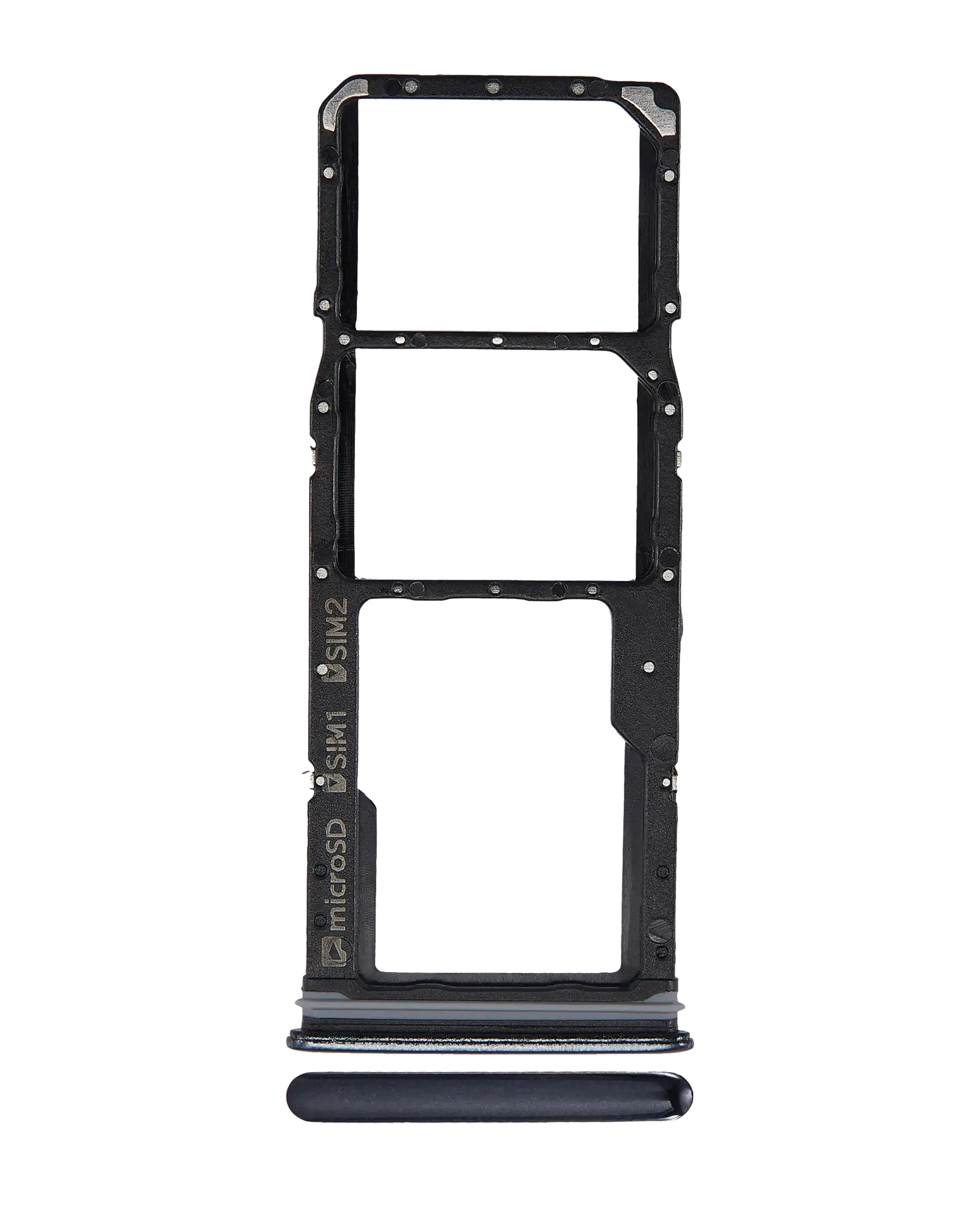 Dual Sim Card Tray Compatible For Samsung Galaxy A9 Replacement (A920 / 2018) (Caviar Black)