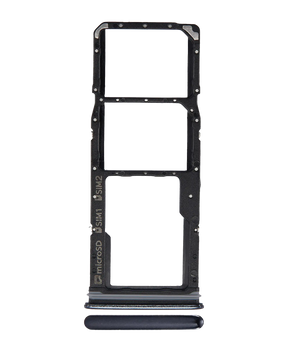 Dual Sim Card Tray Compatible For Samsung Galaxy A9 Replacement (A920 / 2018) (Caviar Black)